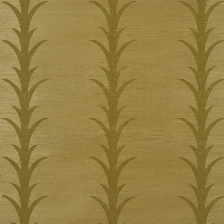 5017650 | Acanthus Stripe Sisal, Celery - Schumacher Wallpaper