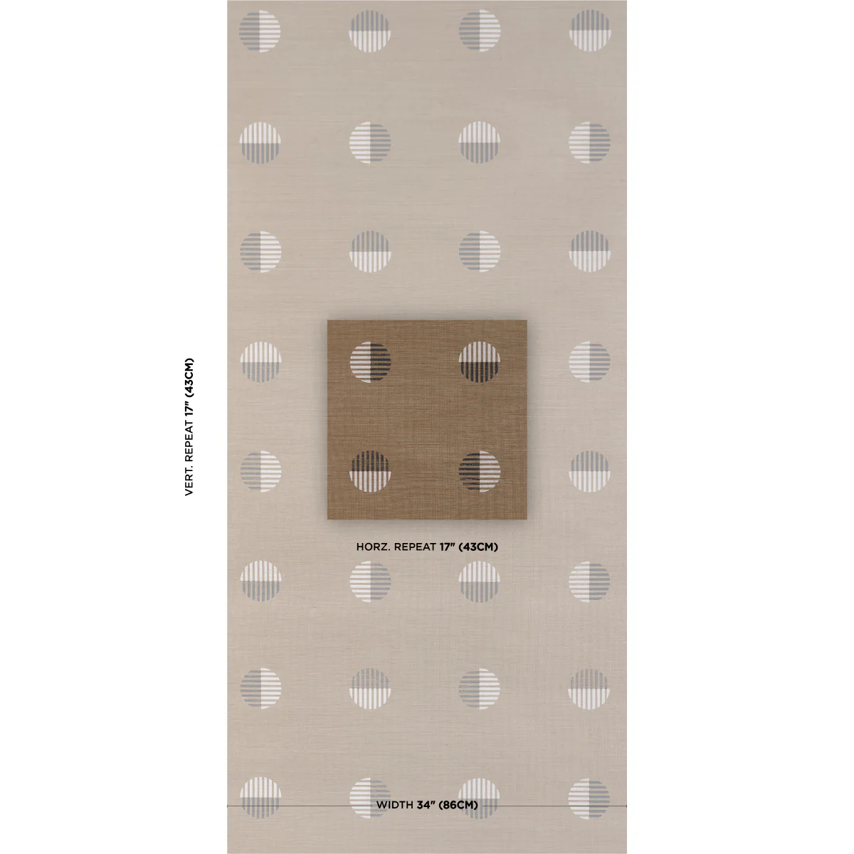 5017702 | Ando Hand Blocked Sisal, Ivory & Charcoal On Natural - Schumacher Wallpaper - Image 2
