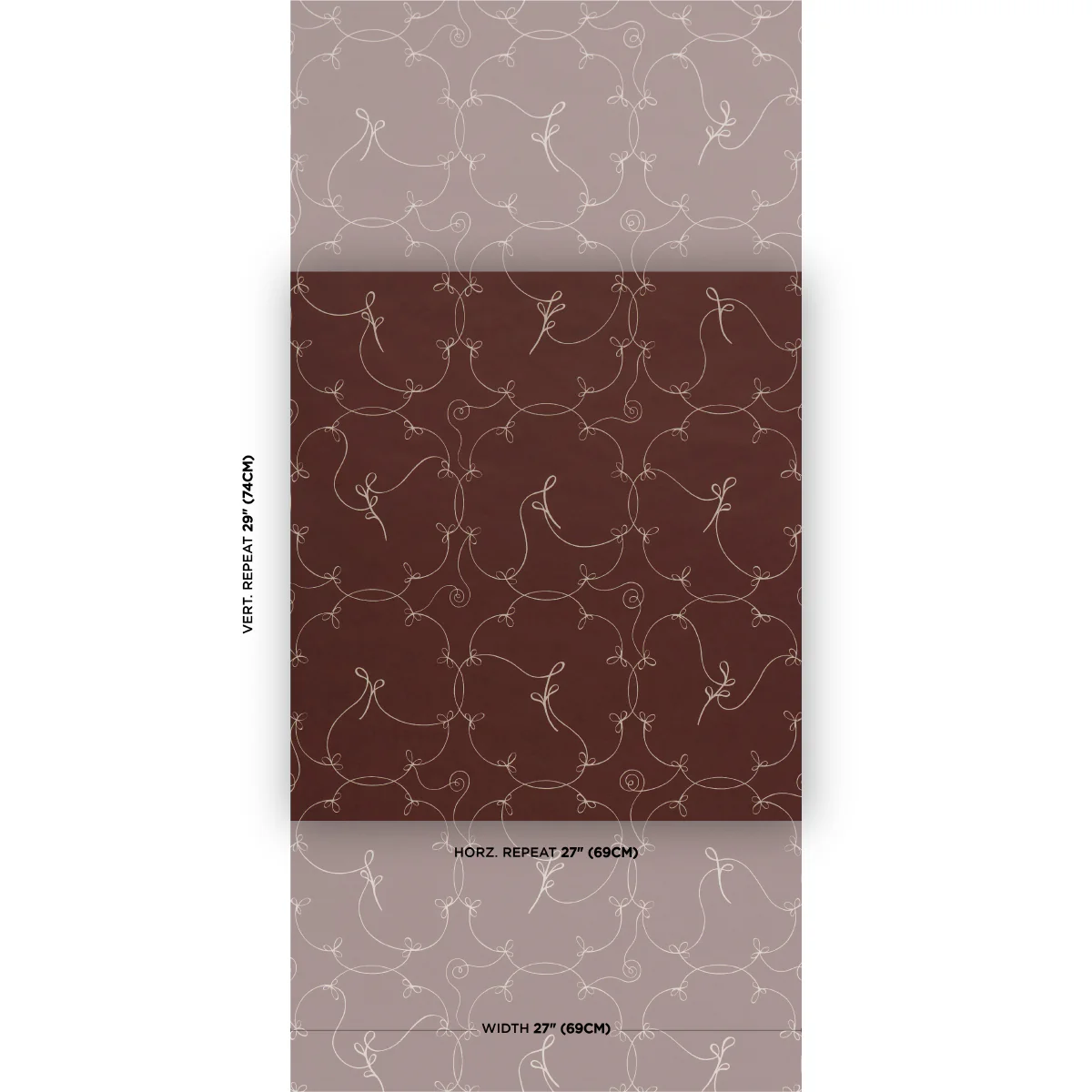5017850 | Broderie, Bordeaux - Schumacher Wallpaper - Image 2