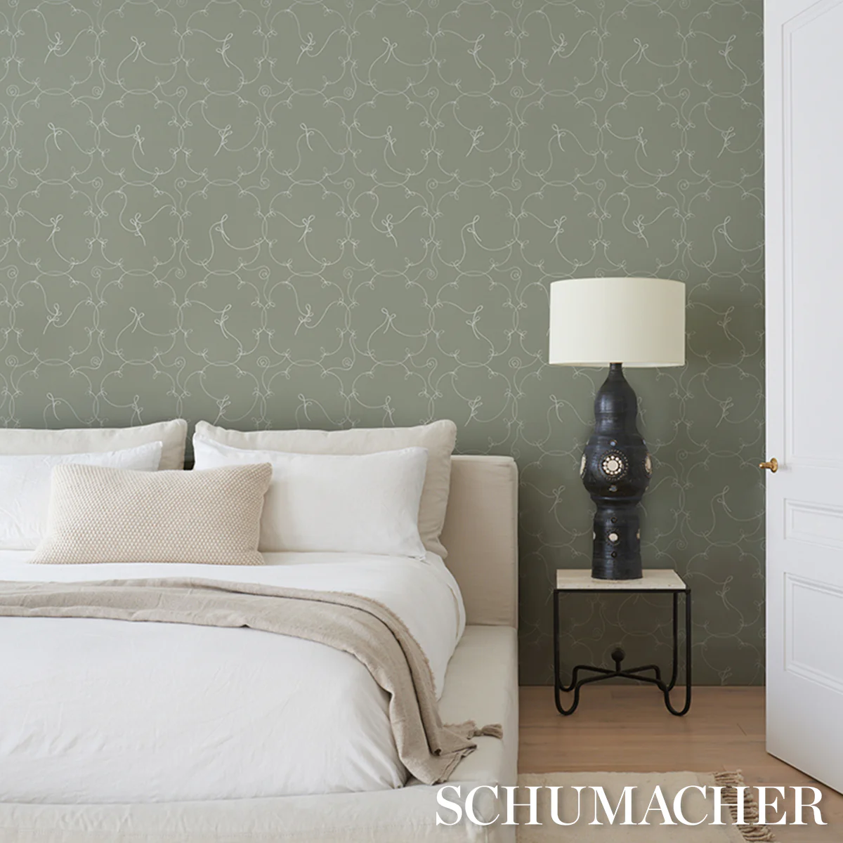 5017851 | Broderie, Cool Green - Schumacher Wallpaper - Image 5