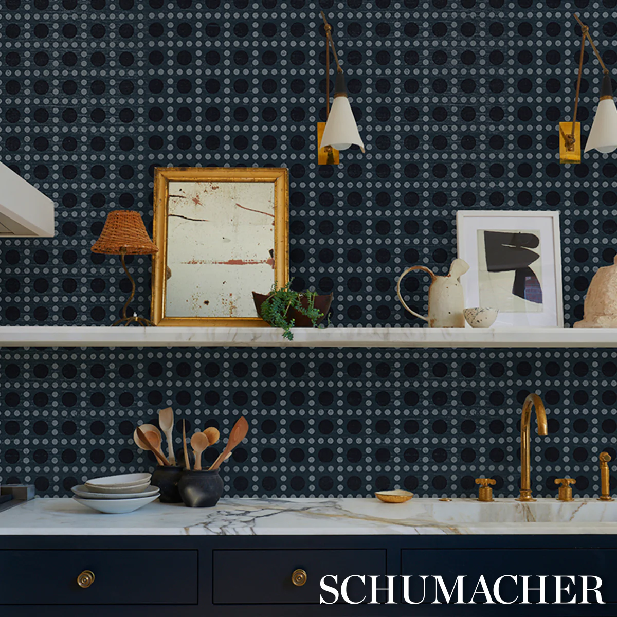 5017873 | Puntini Sisal, Indigo - Schumacher Wallpaper - Image 5