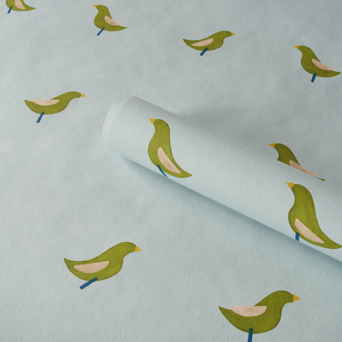 5017891 | Birds Print, Green On Sky - Schumacher Wallpaper - Image 4