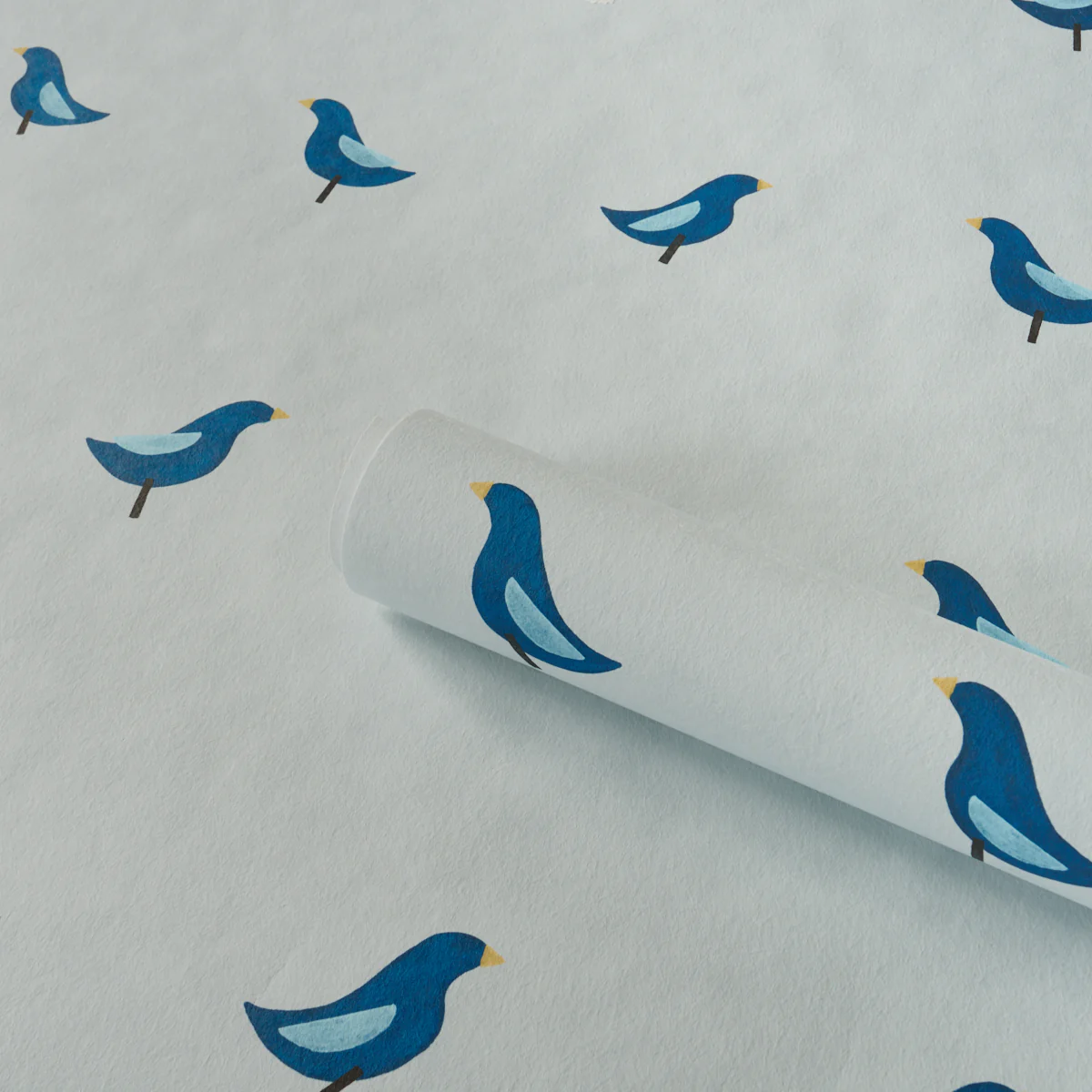 5017892 | Birds Print, Navy On Sky - Schumacher Wallpaper - Image 4