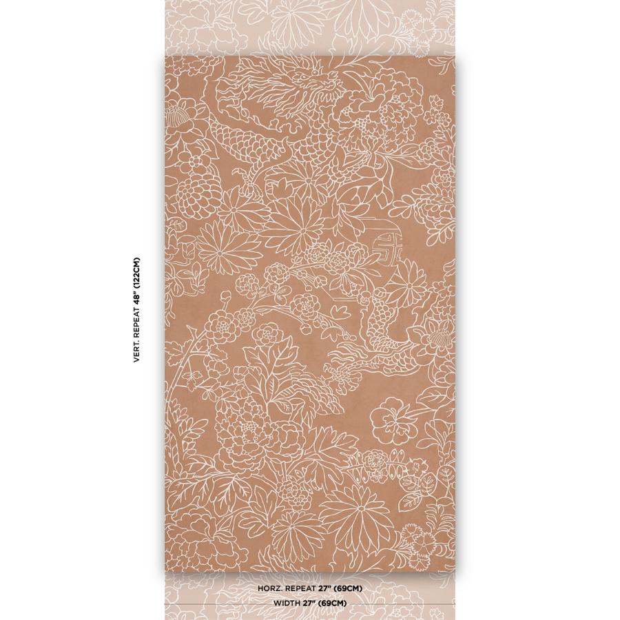 5017921 | Chiang Mai Dragon Silhouette, Mediterranean Spice - Schumacher Wallpaper - Image 2