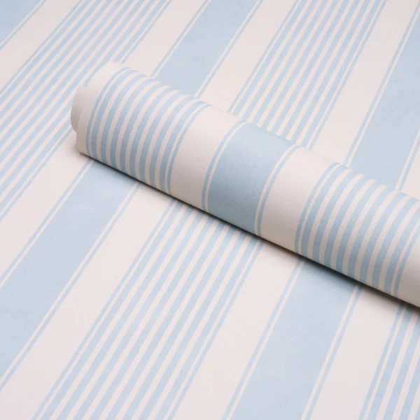 5018144 | Summerville Stripe, Sky - Schumacher Wallpaper - Image 4
