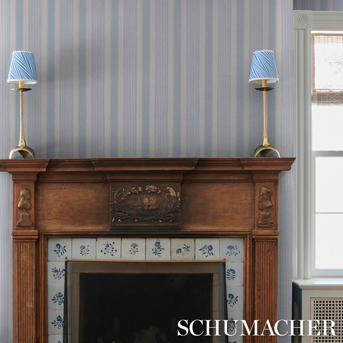 5018144 | Summerville Stripe, Sky - Schumacher Wallpaper - Image 5