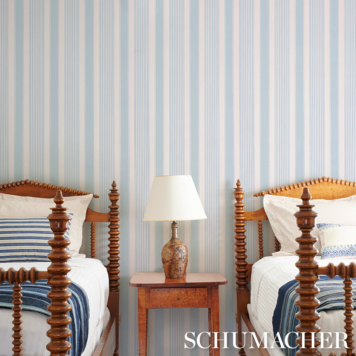 5018144 | Summerville Stripe, Sky - Schumacher Wallpaper - Image 6