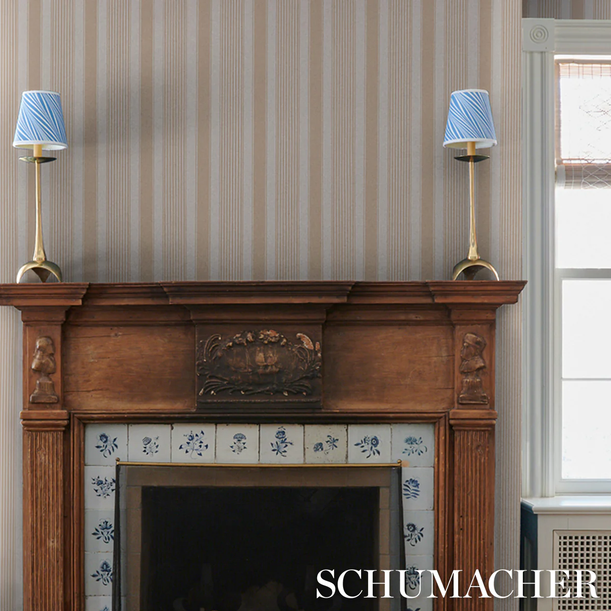 5018145 | Summerville Stripe, Birch - Schumacher Wallpaper - Image 5