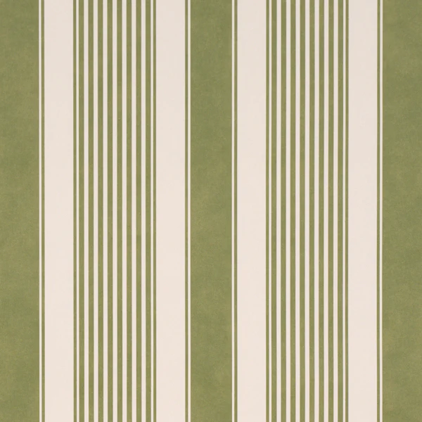 5018147 | Summerville Stripe, Moss - Schumacher Wallpaper