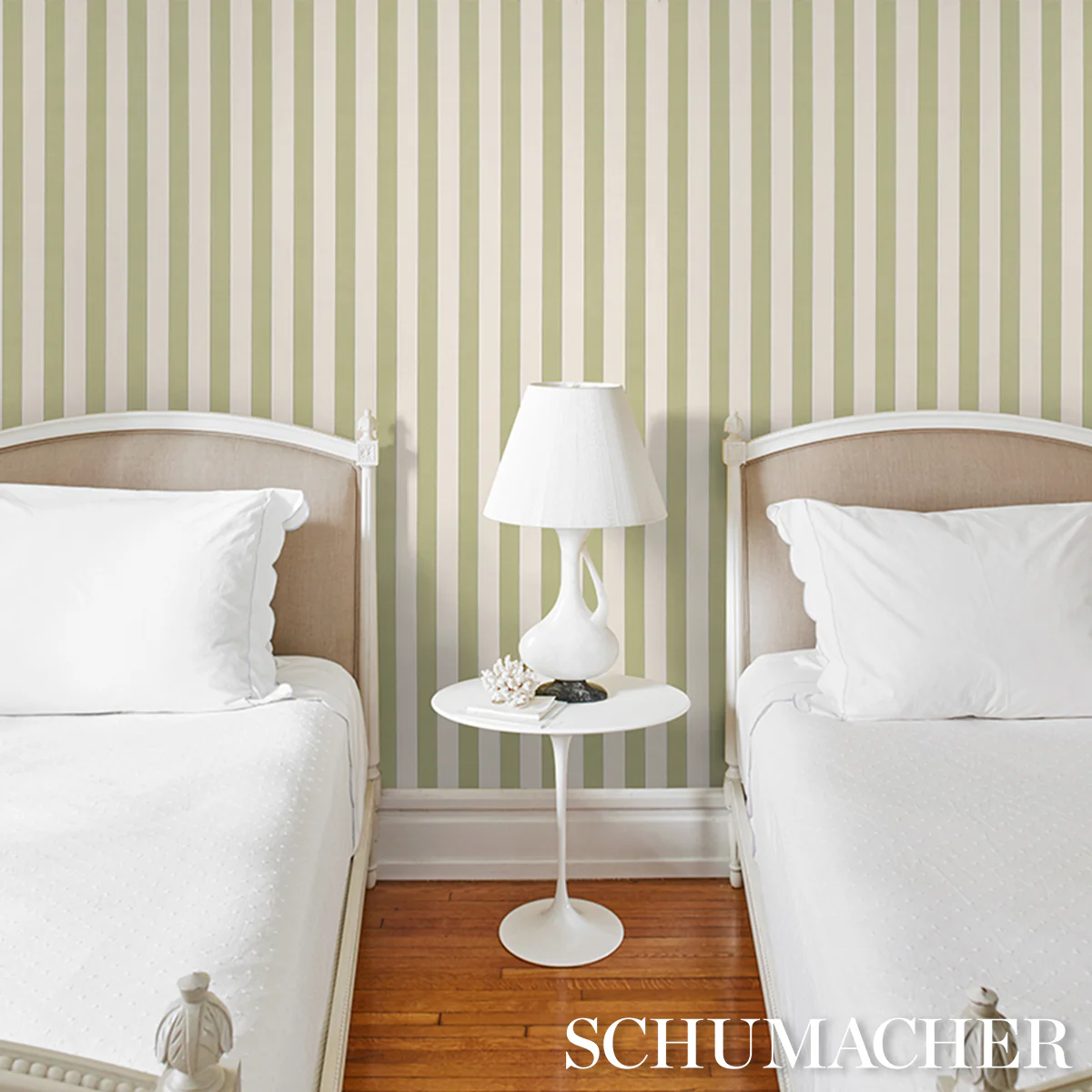 5018154 | Louise Stripe, Leaf - Schumacher Wallpaper - Image 5