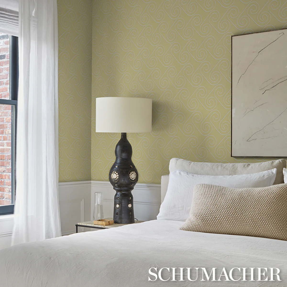 5018361 | Fortuna, Light Yellow - Schumacher Wallpaper - Image 5
