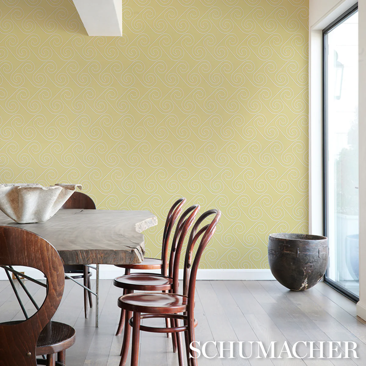 5018361 | Fortuna, Light Yellow - Schumacher Wallpaper - Image 6