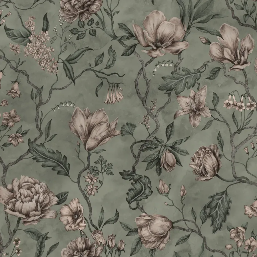 663-38 | Belinda, Garden Green - Sandberg Mural