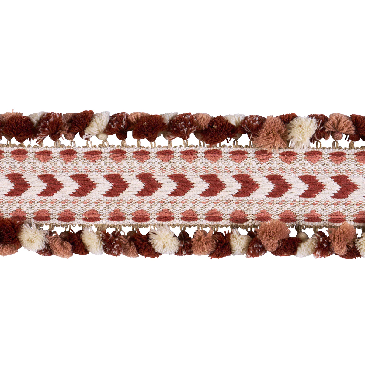 75657 | Maracana Pom Tape, Spice - Schumacher Trim