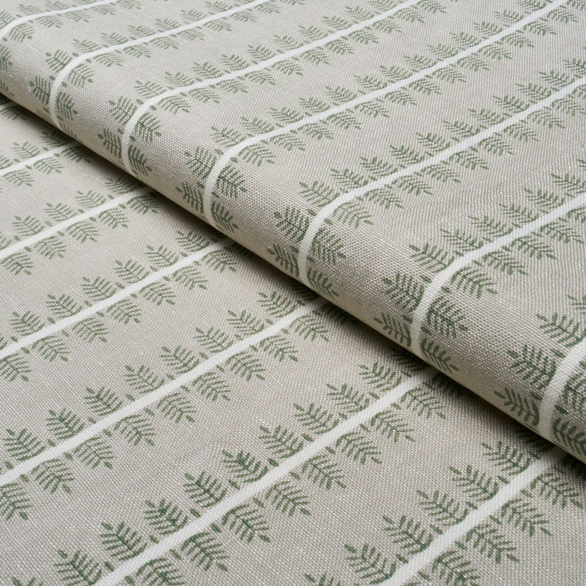 80524 | Alva Hand Block Print, Olive - Schumacher Fabric - Image 4