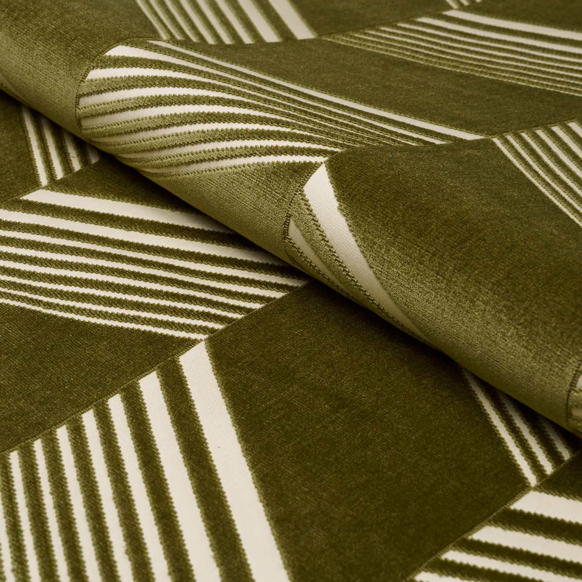 81574 | Jessie Cut Velvet, Olive - Schumacher Fabric - Image 4