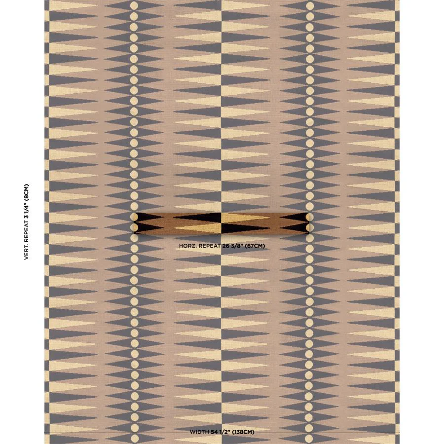 83203 | Backgammon Cut Velvet, Ochre - Schumacher Fabric - Image 2