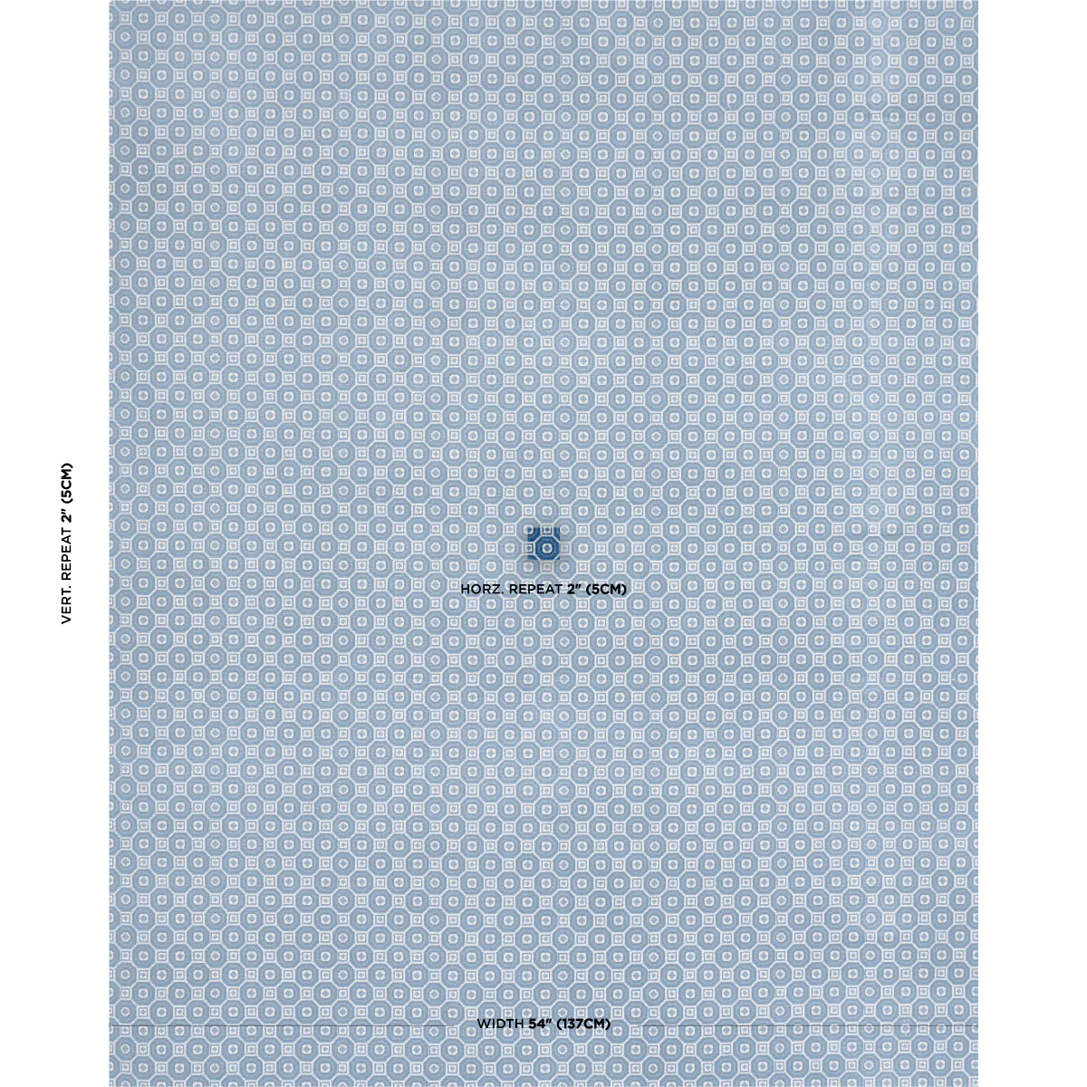 84892 | Trianon Cut Velvet, Azur - Schumacher Fabric - Image 2