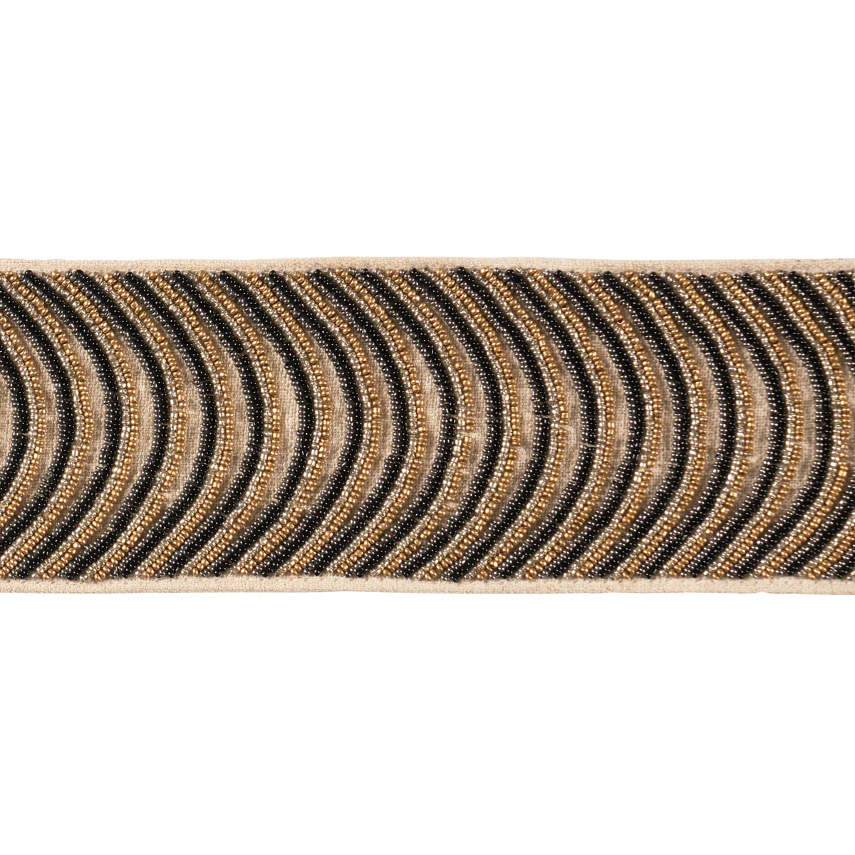 85570 | Ziegfeld Hand Beaded Tape, Gilt - Schumacher Trim