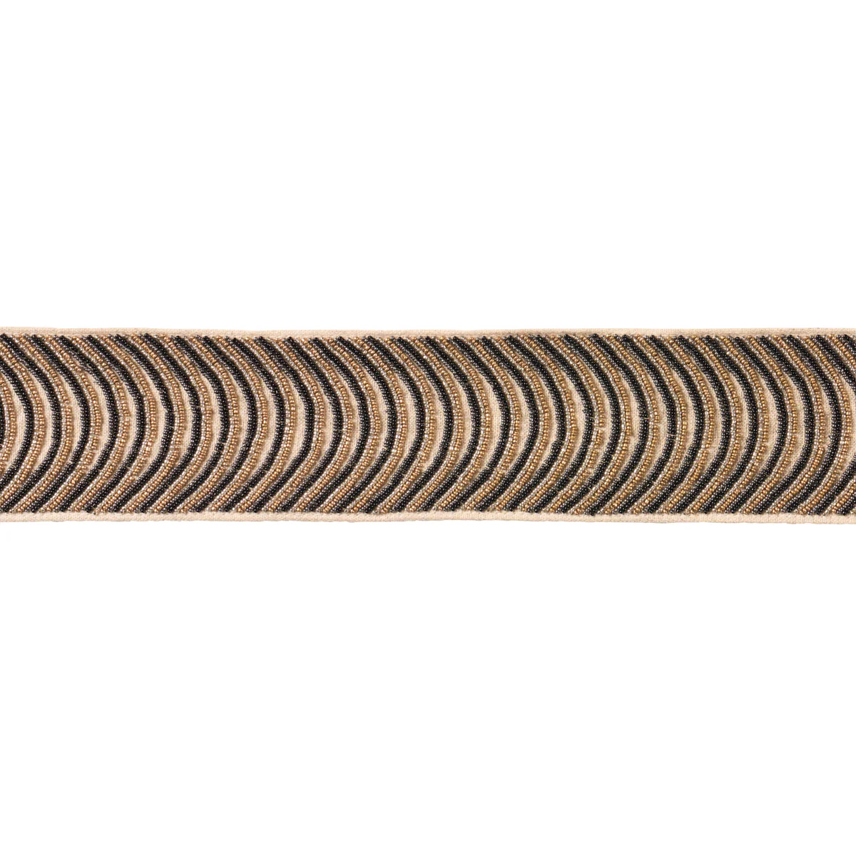 85570 | Ziegfeld Hand Beaded Tape, Gilt - Schumacher Trim - Image 2