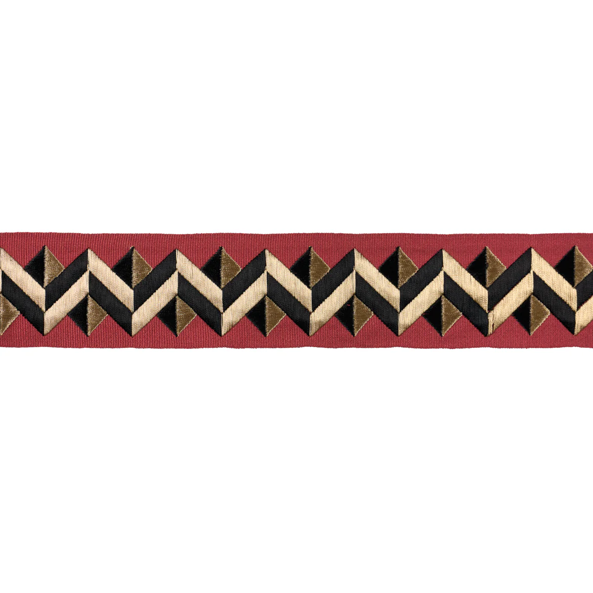 85580 | Zigzag Moderne Tape, Red - Schumacher Trim