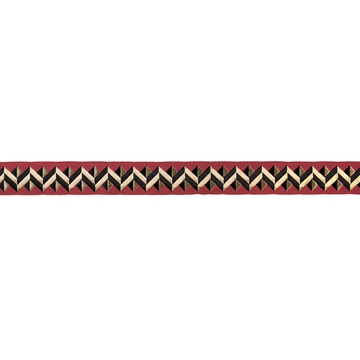 85580 | Zigzag Moderne Tape, Red - Schumacher Trim - Image 2