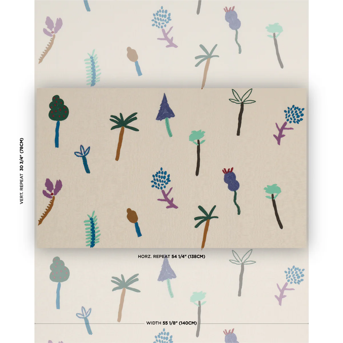 85850 | Tropical Trees, Multi - Schumacher Fabric - Image 2