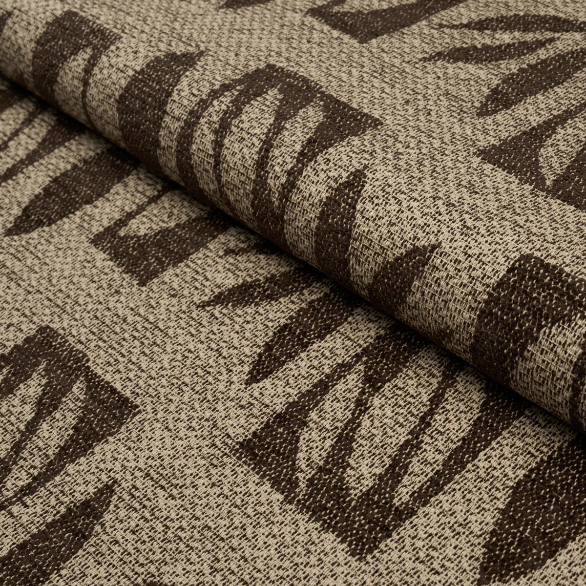 85882 | Banana Leaf Cut Out, Brown - Schumacher Fabric - Image 4