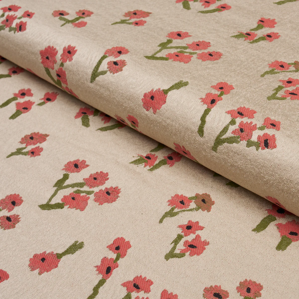 85890 | Rosie Posy Woven, Red - Schumacher Fabric - Image 3