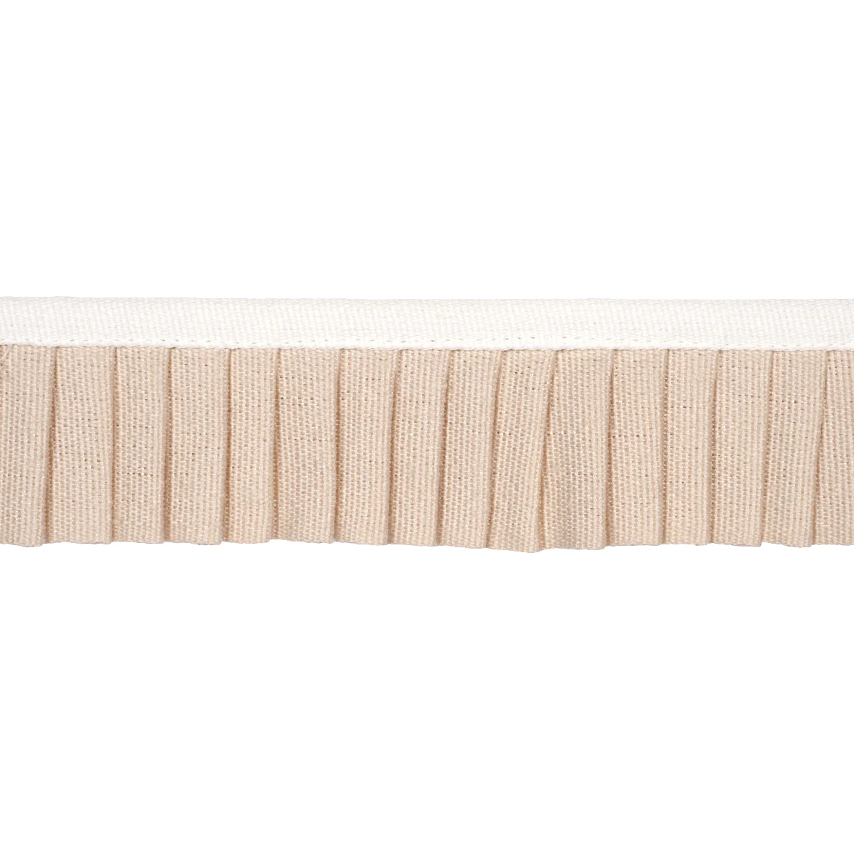 85961 | Clara Pleated Tape, Neutral - Schumacher Trim