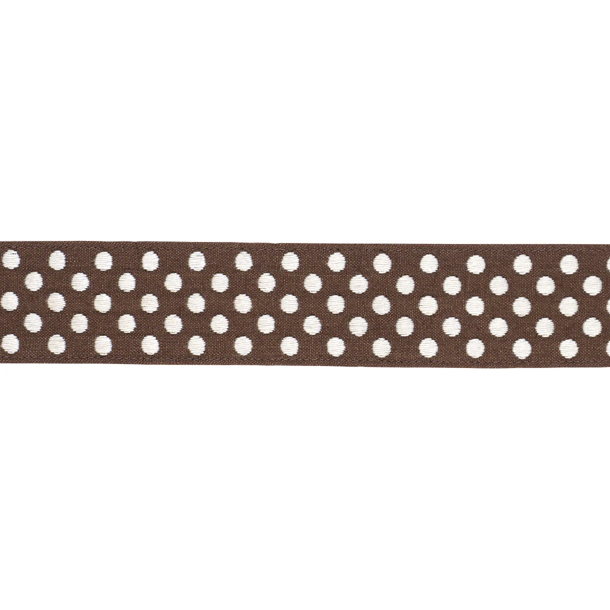 86294 | Dotted Embroidered Tape, Brown - Schumacher Trim