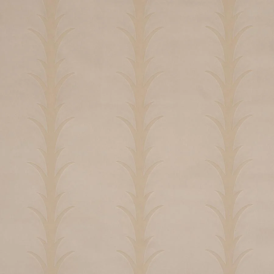 86450 | Acanthus Stripe Velvet, Mistral Sand - Schumacher Fabric