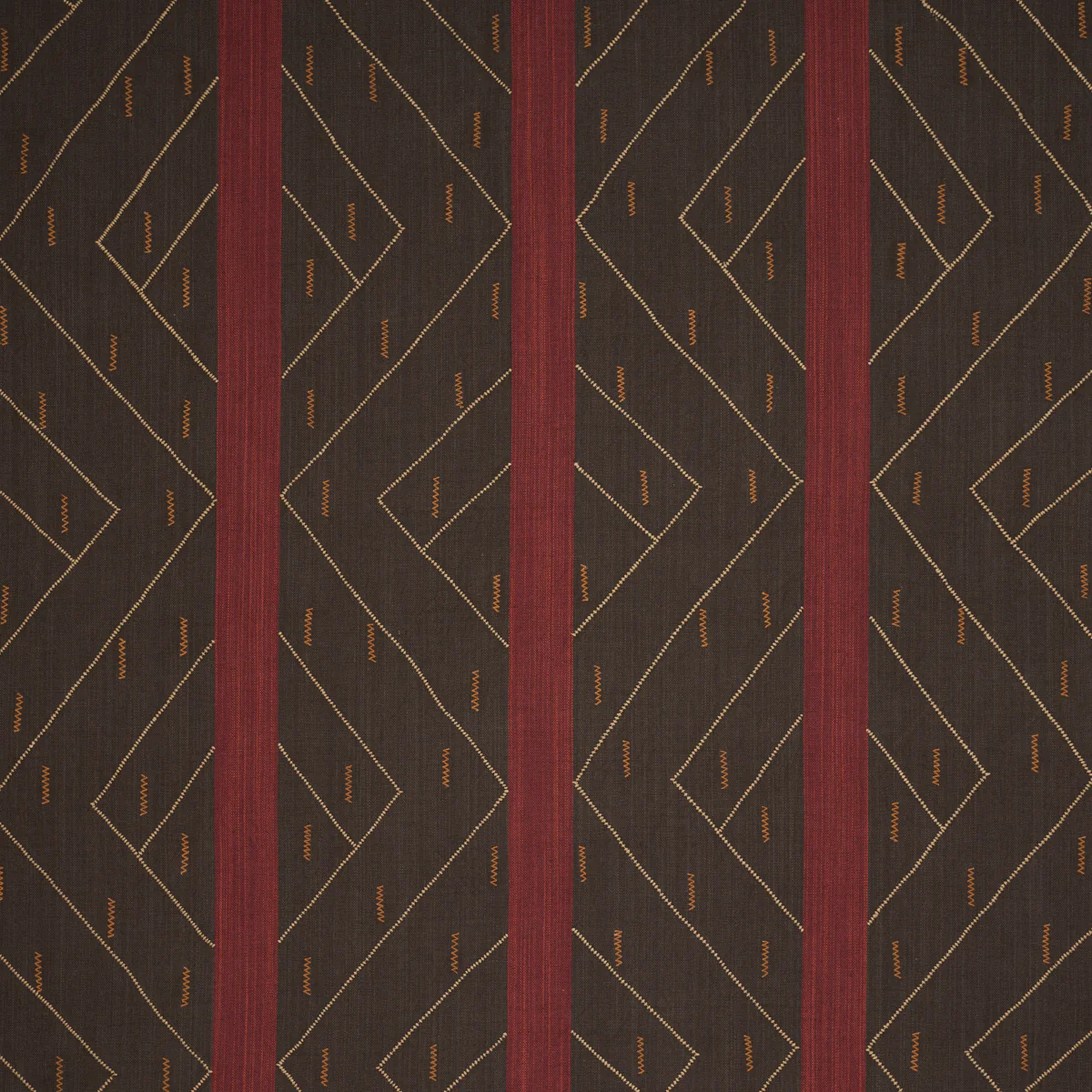 86701 | Kapanga Embroidery, Brown - Schumacher Fabric
