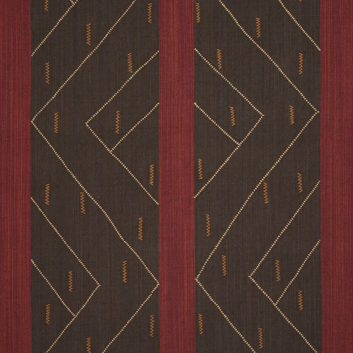 86701 | Kapanga Embroidery, Brown - Schumacher Fabric - Image 3