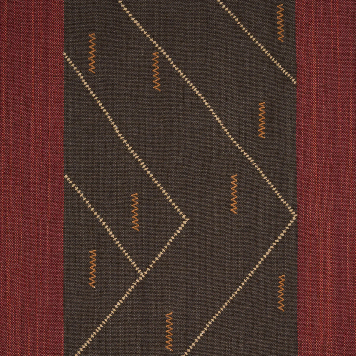 86701 | Kapanga Embroidery, Brown - Schumacher Fabric - Image 4