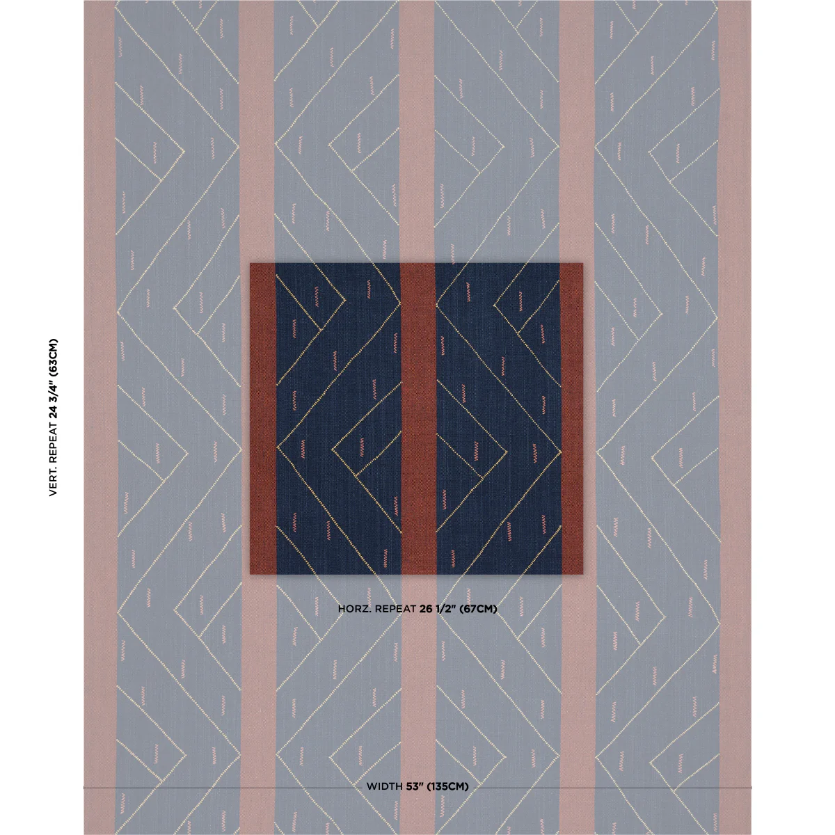 86702 | Kapanga Embroidery, Indigo - Schumacher Fabric - Image 2