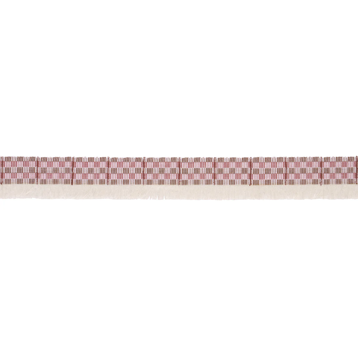 86862 | Skyline Plaid Fringe, Merlot - Schumacher Trim - Image 2