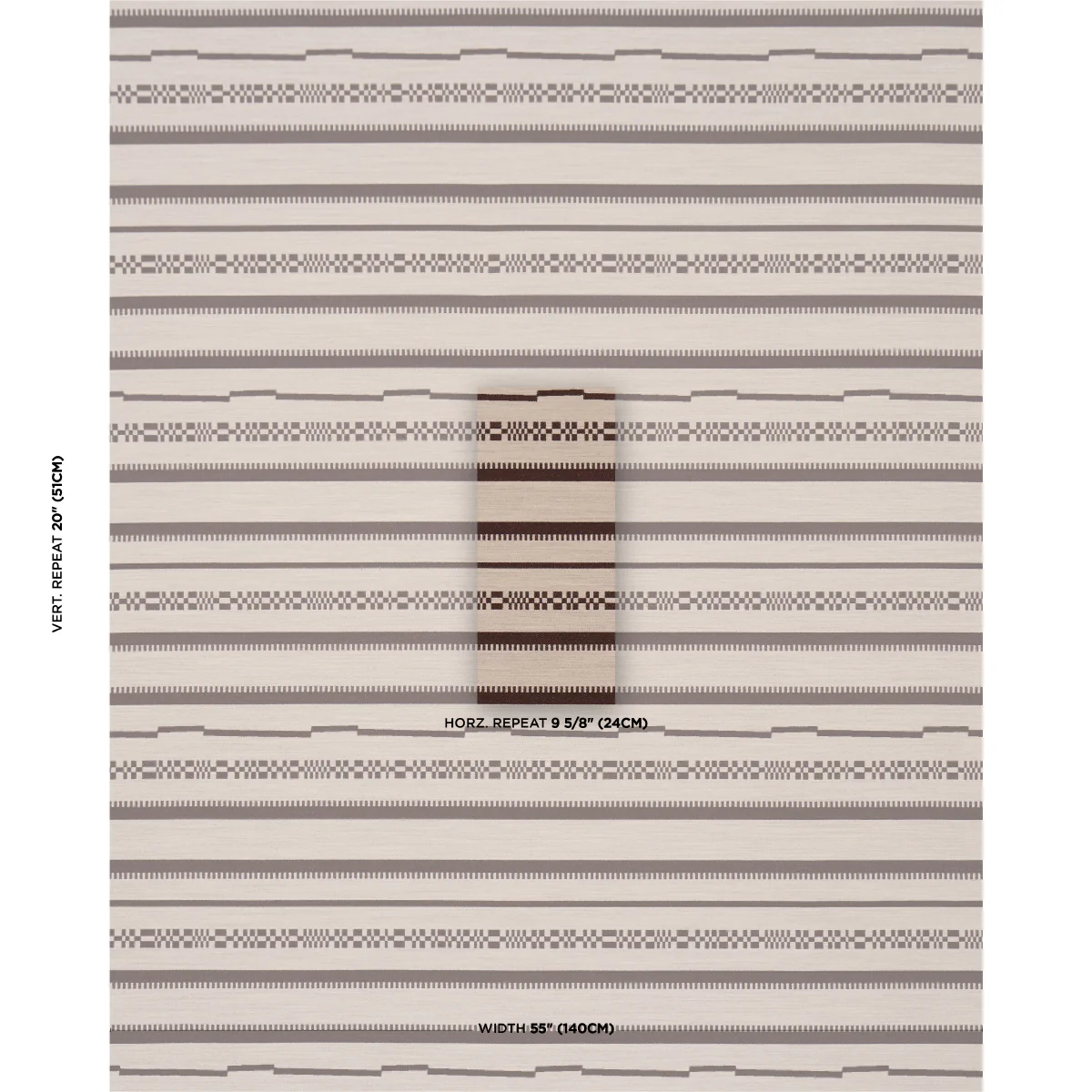 86870 | Skyline Stripes Reversible, Americano - Schumacher Fabric - Image 2