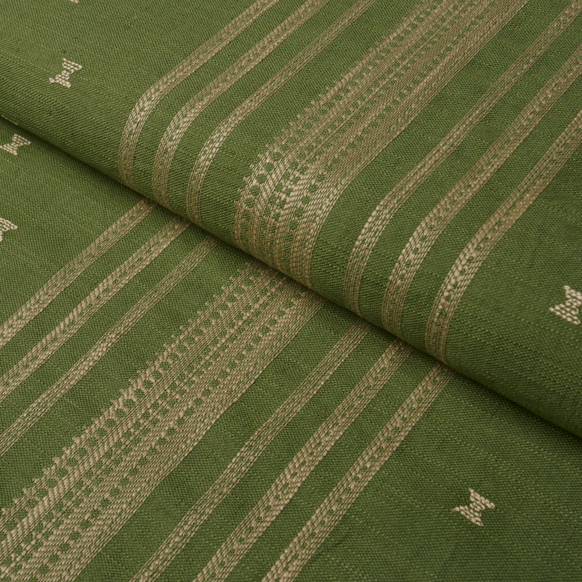 87251 | Imara Stripe, Green - Schumacher Fabric - Image 4