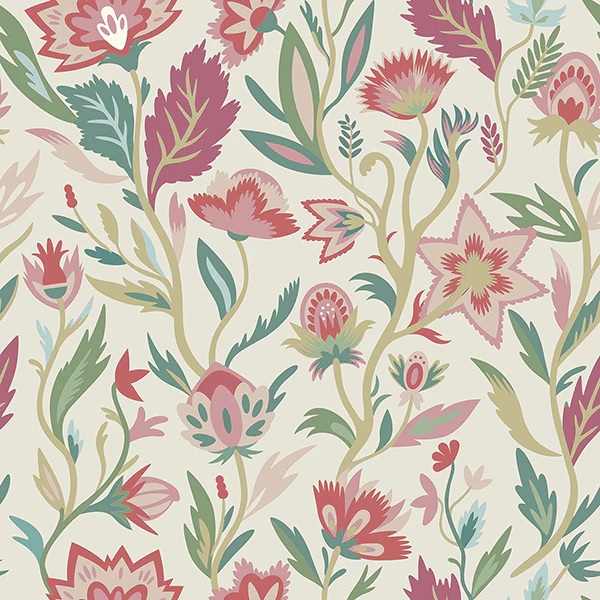 AH100382AH | Arthouse, Mallory Pink Vivid Floral - Brewster Wallpaper