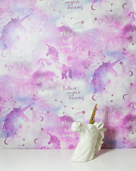 AH292901 | Arthouse, Xena Pink Galaxy Unicorn - Brewster Wallpaper - Image 2