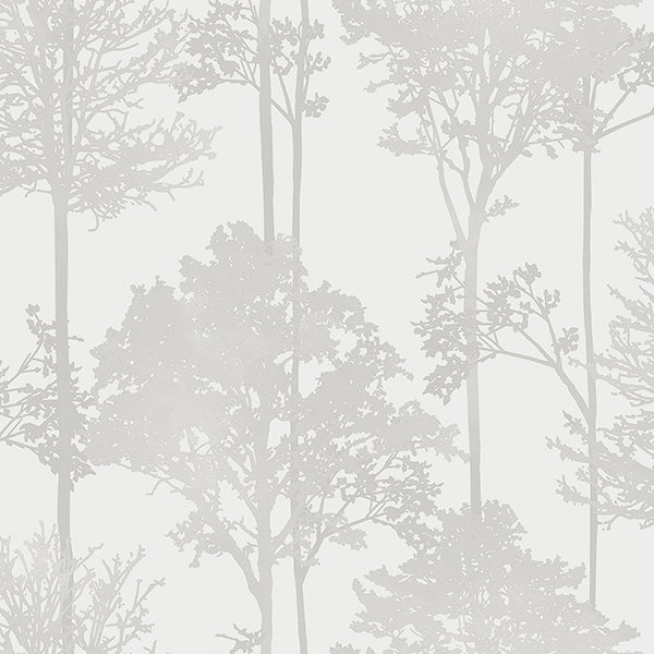 AH296102 | Arthouse, Indra Neutral Forest Silhouette - Brewster Wallpaper