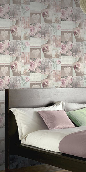 AH665201 | Arthouse, Irene Blush Charlotte College - Brewster Wallpaper - Image 2