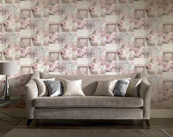AH665201 | Arthouse, Irene Blush Charlotte College - Brewster Wallpaper - Image 3