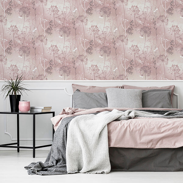 AH692305 | Arthouse, Lena Pink Floral - Brewster Wallpaper - Image 2