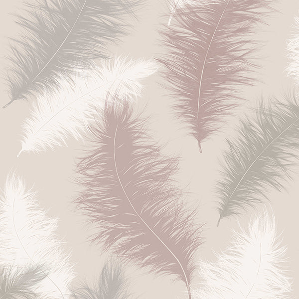 AH901706 | Arthouse, Sussurro Pink Feathers - Brewster Wallpaper