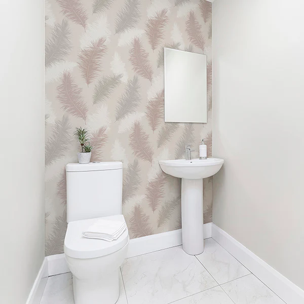 AH901706 | Arthouse, Sussurro Pink Feathers - Brewster Wallpaper - Image 2