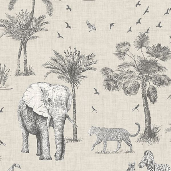 AH908902 | Arthouse, Lionel Grey Safari Lagoon - Brewster Wallpaper