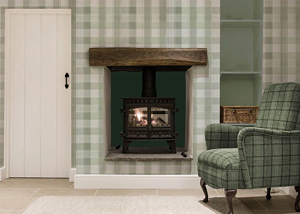 AH922806 | Arthouse, Rita Green Country Check - Brewster Wallpaper - Image 3