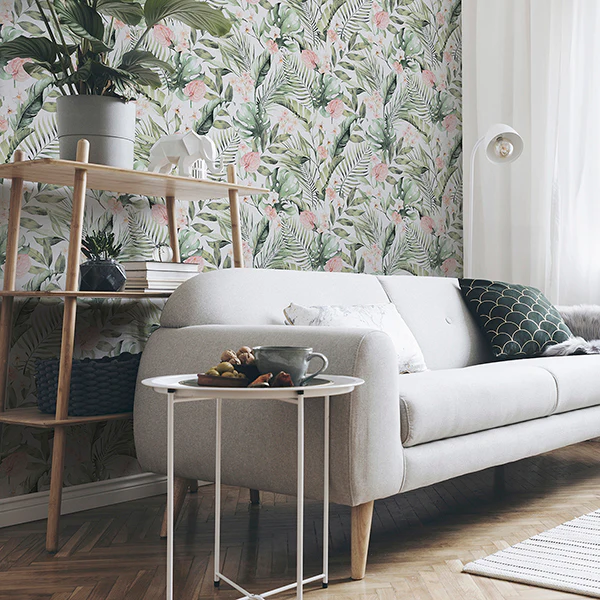 AH924906 | Arthouse, Harrietta Green Tropical Floral - Brewster Wallpaper - Image 2